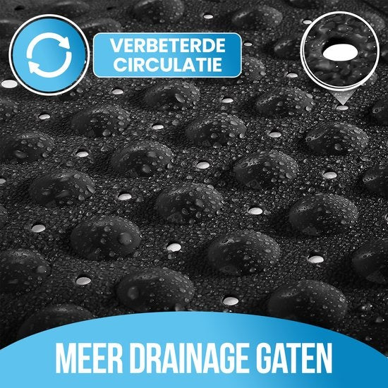 Tapis de bain Avalo / Tapis de douche antidérapant - 100x40CM - Noir - Avec ventouses - Tapis de douche antidérapant pour douche - Tapis de bain