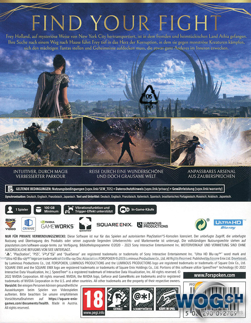 Forspoken Édition Steelbook - PlayStation 5
