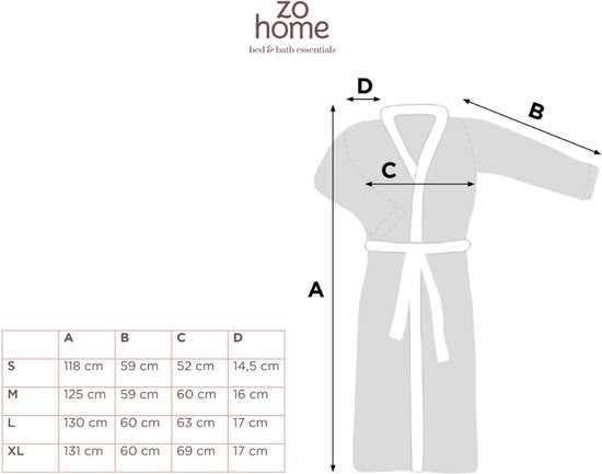 Zohome Peignoir Cara - robe de chambre pour femmes et hommes - L - Manteau du matin - Convient pour le sauna - Bleu