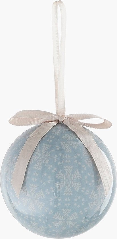 Coffret de boules de Noël House of Seasons - 14 pièces - Ø8 cm - incassable - bleu clair, marron