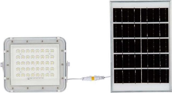 V-TAC VT-40W-W Projecteur solaire | IP65 Waterproof | Blanc | 6W | 400 Lumens | 4000K