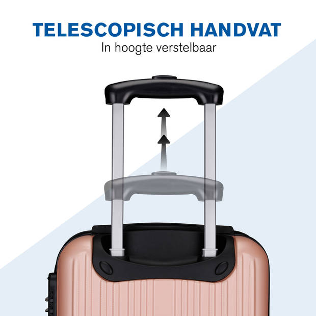 Slazenger Case Set 2 Piece - Hand Luggage Trolley 26L et Spacious Luggage Case 71L - Pink