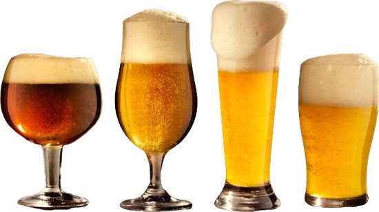 Lot de 4 verres à bière