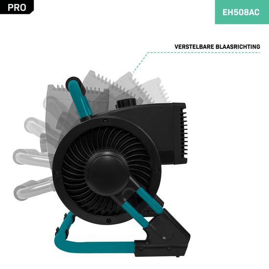 VONROC PRO Chauffage électrique - chauffage soufflant - chauffage d'atelier - 1350W/2000W - céramique - 3 réglages - thermostat - 900 inclinable - 20m2