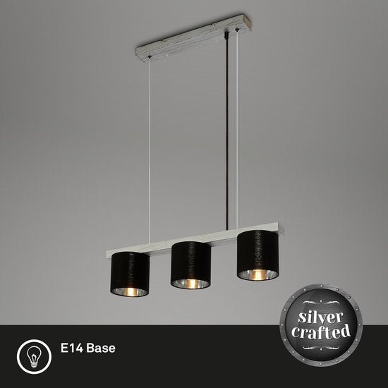 BRILONER - Lampe suspendue - 136 CM - Excl. 3X E14 - Antique Silver