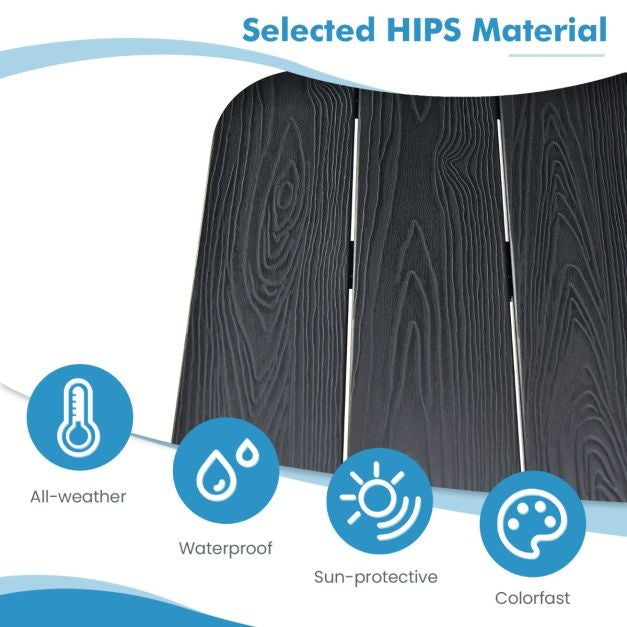 Coast - Table de balcon - Pliable - 60 x 40 cm - Anthracite