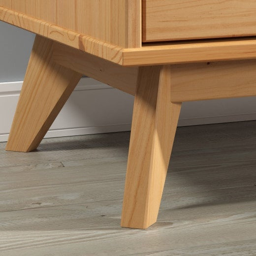 Buffet en bois massif 96x79x40cm naturel