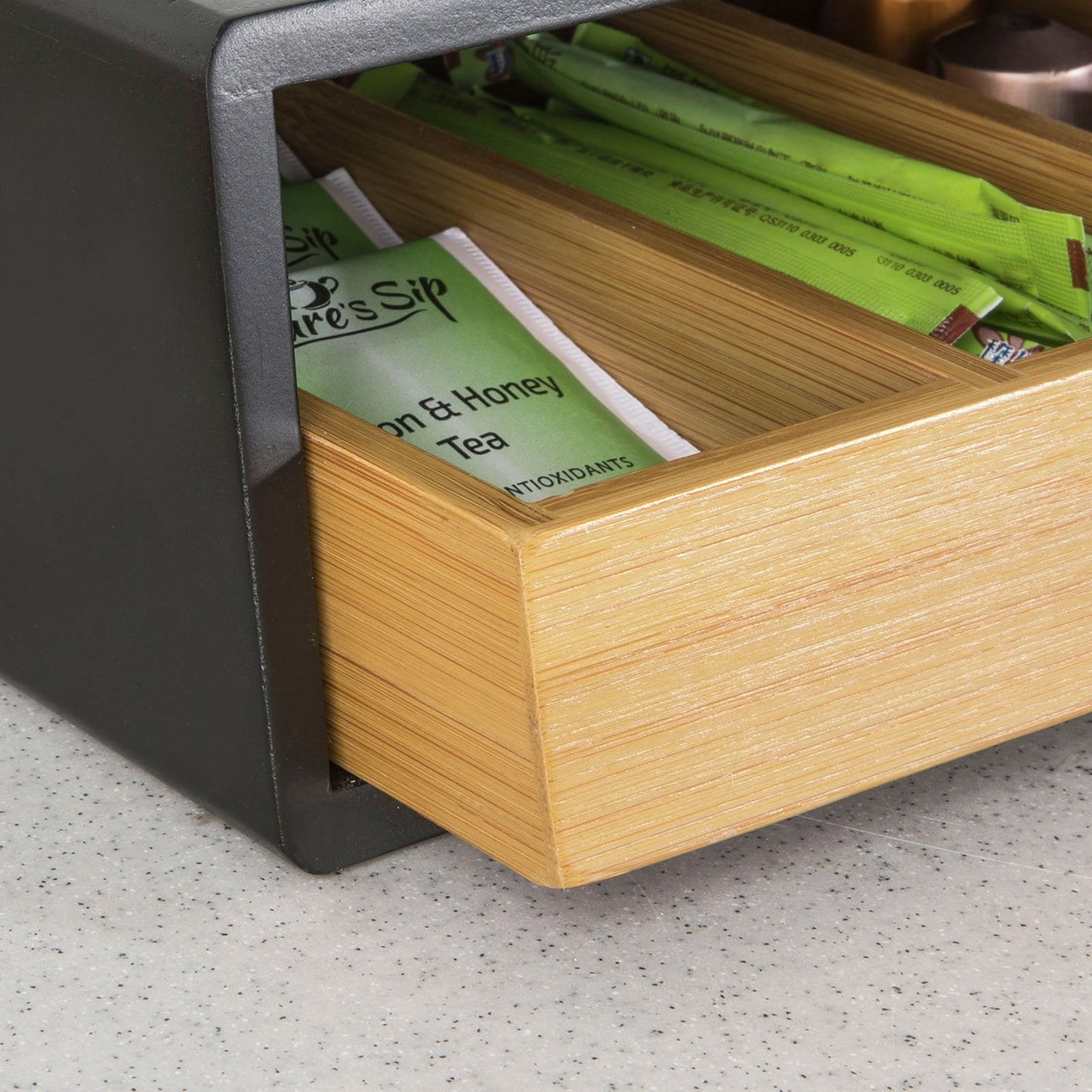 SoBuy Porte-capsules de café - Boîtier à tiroir - Noir