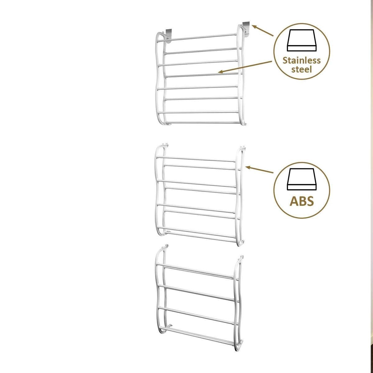 Organiseur à Chaussures Suspendu pour Porte – Extensible 182 cm, Gain de Place – Blanc | O'DADDY®