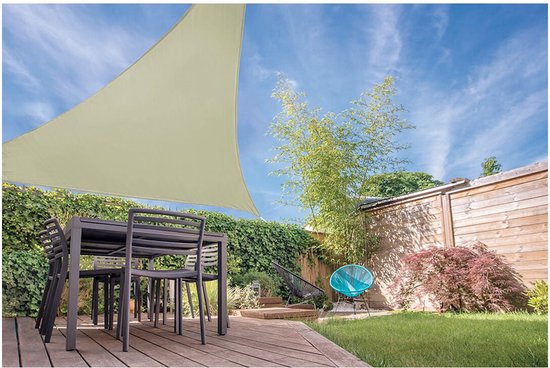 Toile d'ombrage Ambiance, forme triangulaire, 360 x 360 x 360 cm, couleur sable