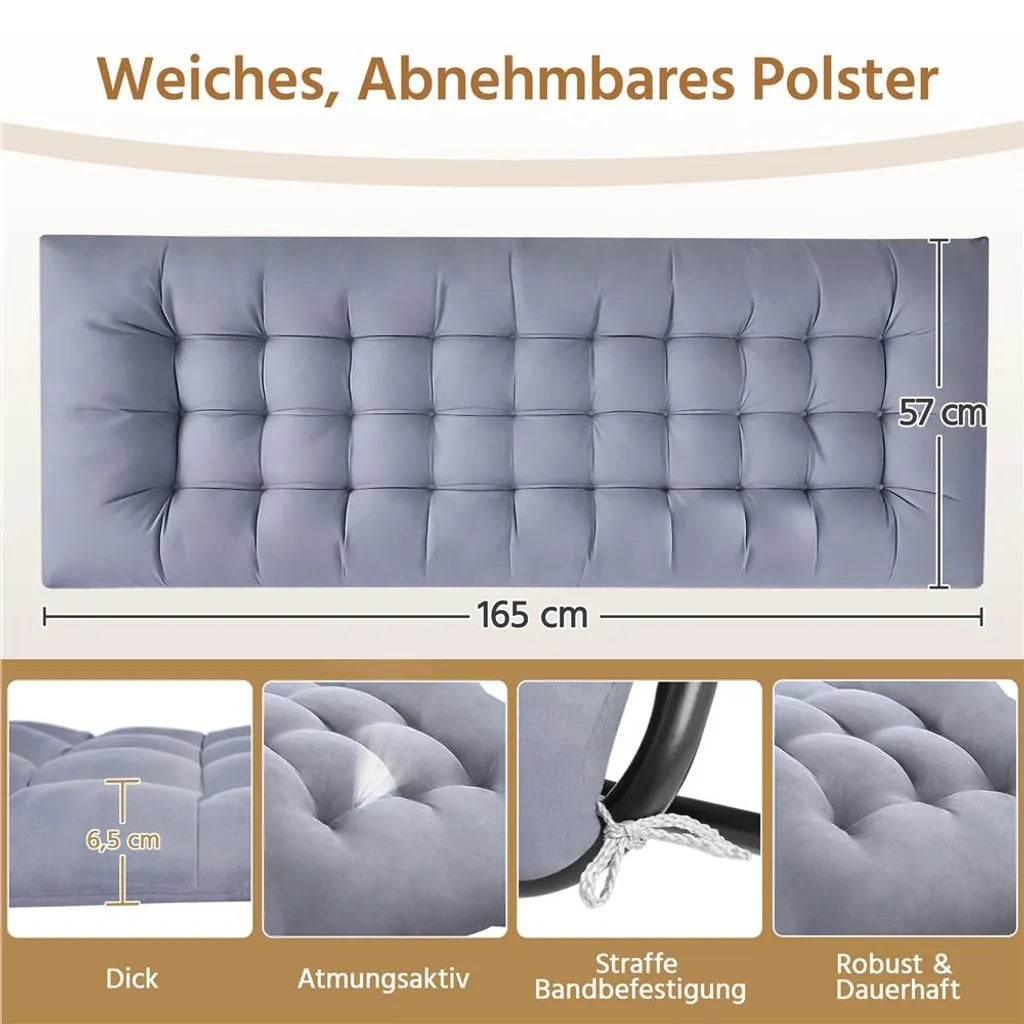 Yaheetech Zero Gravity Lounger Dark Grey - Fauteuil de relaxation pliable et réglable avec coussin et porte-gobelet