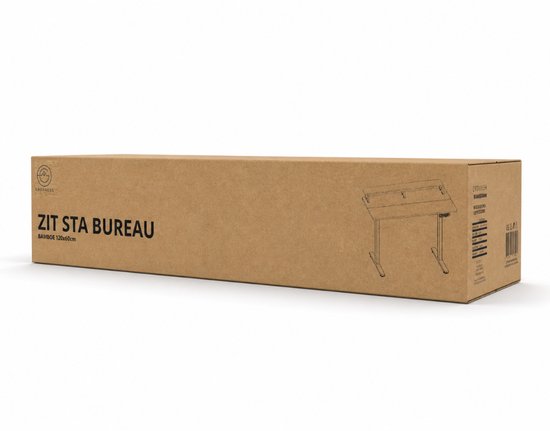 Bureau assis-debout Organess - Réglable électriquement - 120 x 60 cm avec rehausse - Fonction mémoire - Système anti-collision - Hauteur réglable