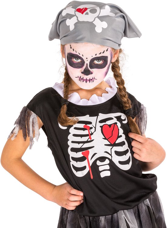 dressforfun - pirate squelette costume 128 (8-10y) - déguisement halloween déguisement carnaval déguisement carnaval déguisement carnaval déguisement carnaval - 300002