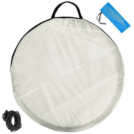 Tente de plage pop-up 245 cm x 145 cm x 95cm gris clair 401677