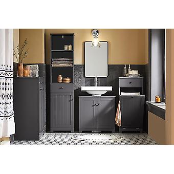 SoBuy - Meuble bas pour évier avec 2 portes - 60 x 30 x 60 cm - Max. 30 KG - Gris