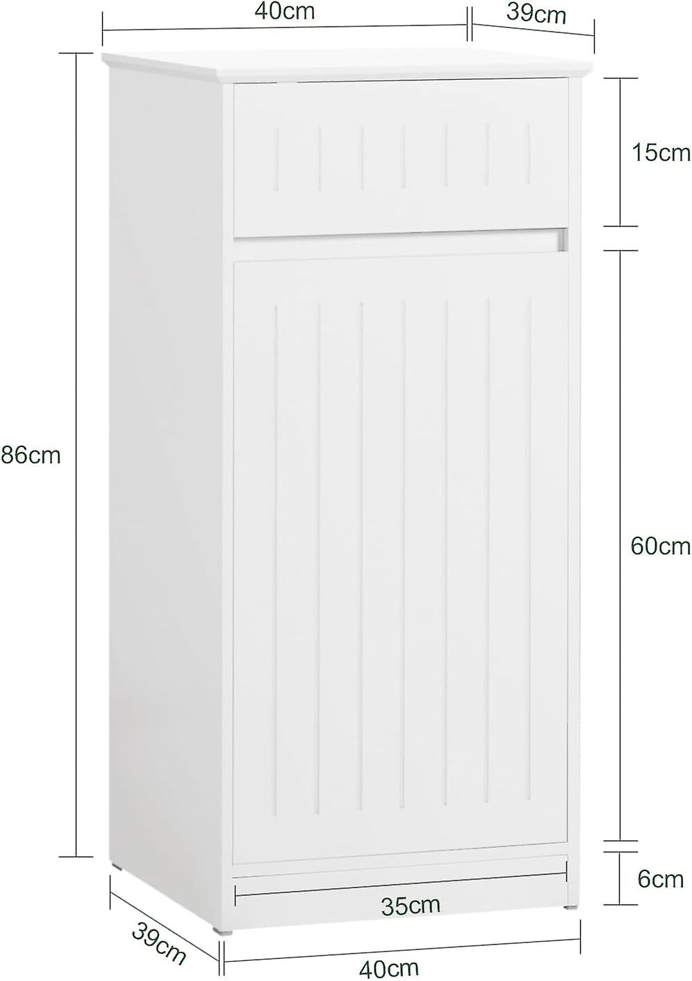 SoBuy - Armoire à linge - 40 x 39 x 86 cm - Blanc
