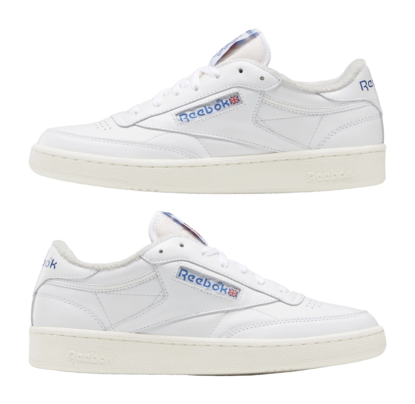 Baskets Reebok Club C 85 pour hommes - Taille 39 - Blanc/Craie/Bleu cinétique
