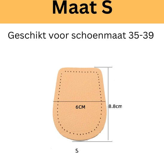 Rehausseur de talon - rehausseur de talon différence de longueur de jambe - orthopédique - semelles en cuir - rehausseur de talon - taille S