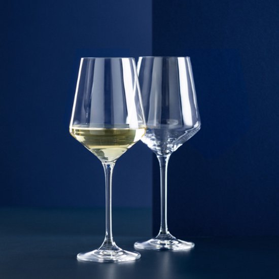 Lot de 2 verres à vin blanc – 450 ml – Design élégant avec pied effilé – Verres de luxe pour le vin blanc