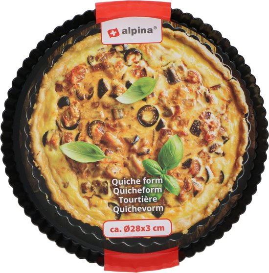 Moule à quiche Alpina - Fond amovible - Ø 28 x 3 cm - Noir