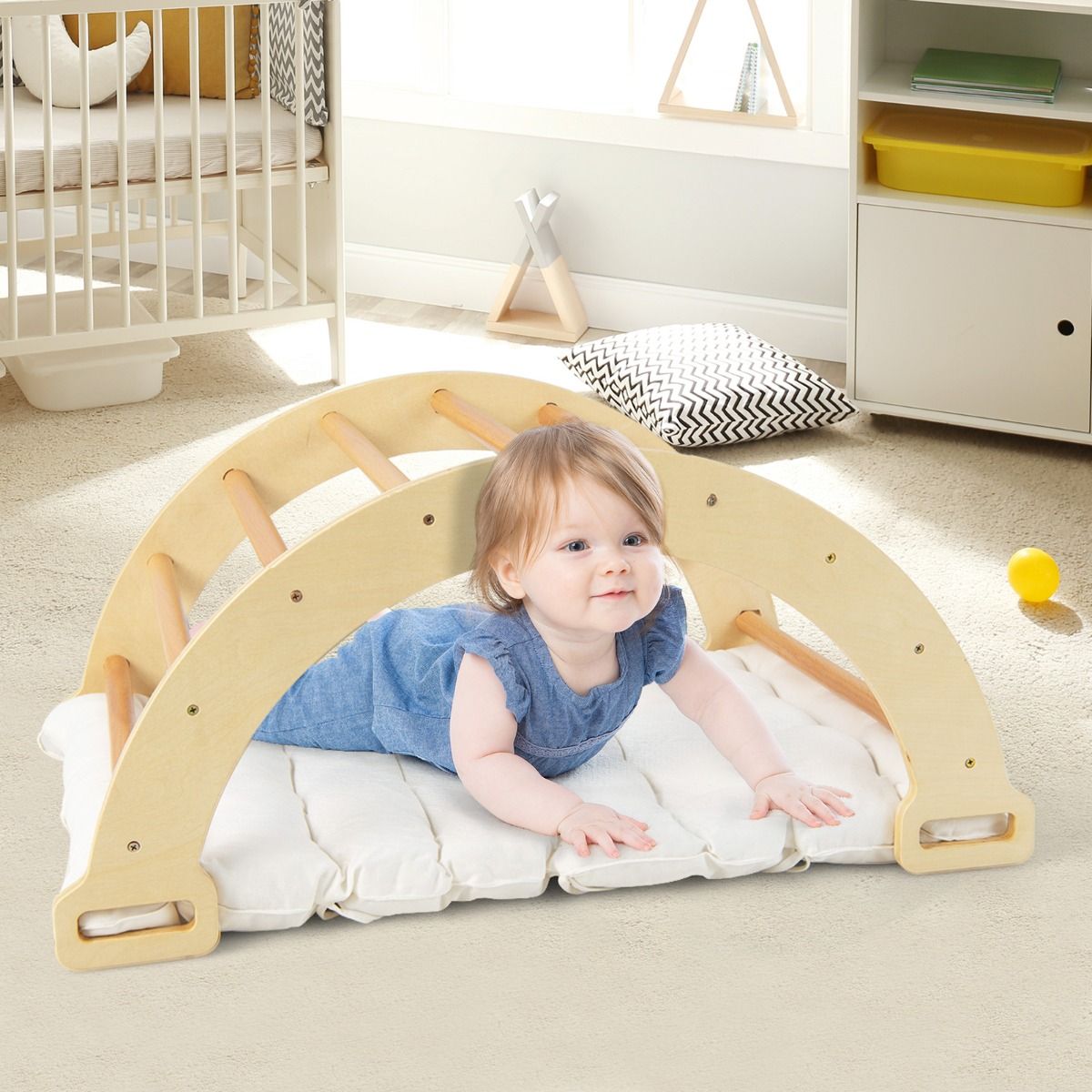 Arc d'escalade Coast avec coussin souple - Bois - 81 x 50 x 38,5 cm - Couleur naturelle