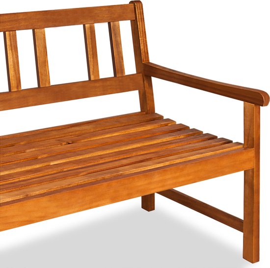 Banc de jardin Casaria - Acacia certifié FSC® / Largeur 120 cm - Brun