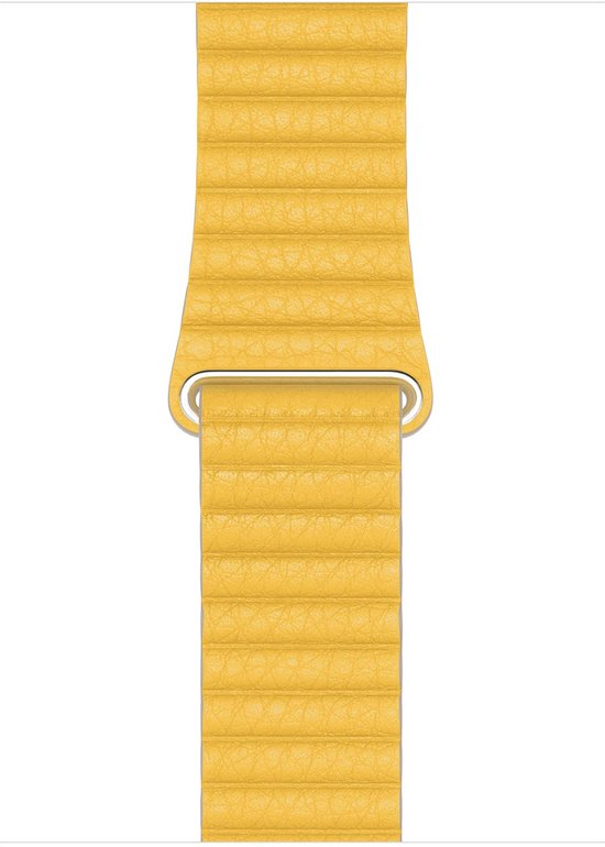 Apple Leather Loop L pour l'Apple Watch Series 1 / 2 / 3 / 4 / 5 / 6 / 7 / 8 / 9 / SE / Ultra (2) - 42 / 44 / 45 / 49 mm - Meyer Lemon