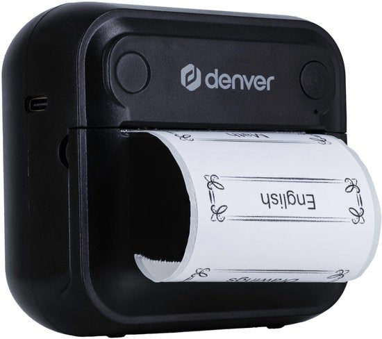 Denver Mini Pocket Printer - Imprimante d'autocollants - Papier thermique - Bluetooth - Imprimante photo mobile - MBP32B