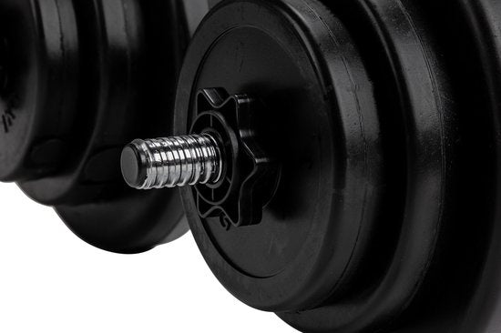 VirtuFit Adjustable Dumbbell Set - Poids d'haltères - 2 haltères en vinyle 14kg - 28kg