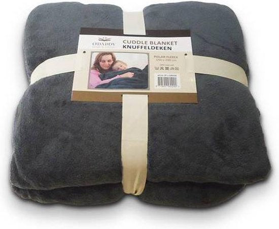 O'DADDY® Couverture polaire avec manches - plaid polaire - 150x200 - couverture polaire - Sherpa super doux - plaid avec manches - Gris