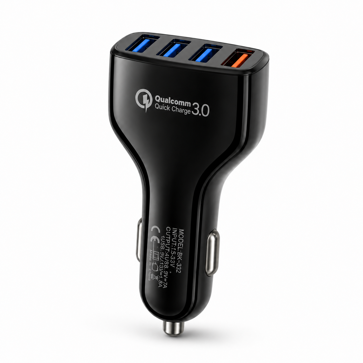 QGeeM BK-352 QC 3.0 Car Charger - Chargeur de voiture USB à 4 ports avec Quick Charge 3.0