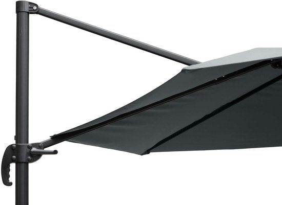 Feel Furniture - Parasol de luxe - Roma 4 x 4 mètres, octogonal - Gris foncé