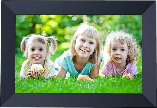 Cadre photo numérique Denver 10,1 pouces - HD - Frameo App - Cadre photo - WiFi - écran tactile IPS - 16 Go - PFF1053B