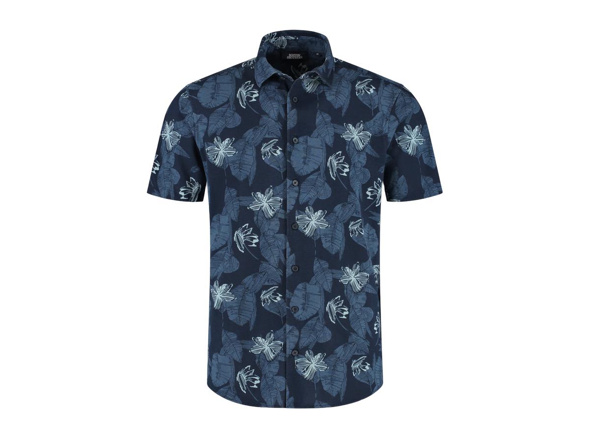 Chemise piquée Boston Brothers AOP - Bleu marine - taille M
