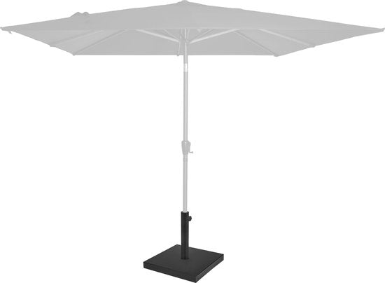VONROC socle de parasol Rosolina - Socle de parasol en métal avec remplissage en béton - 45x45cm - 26 kg - Pour parasols à manche