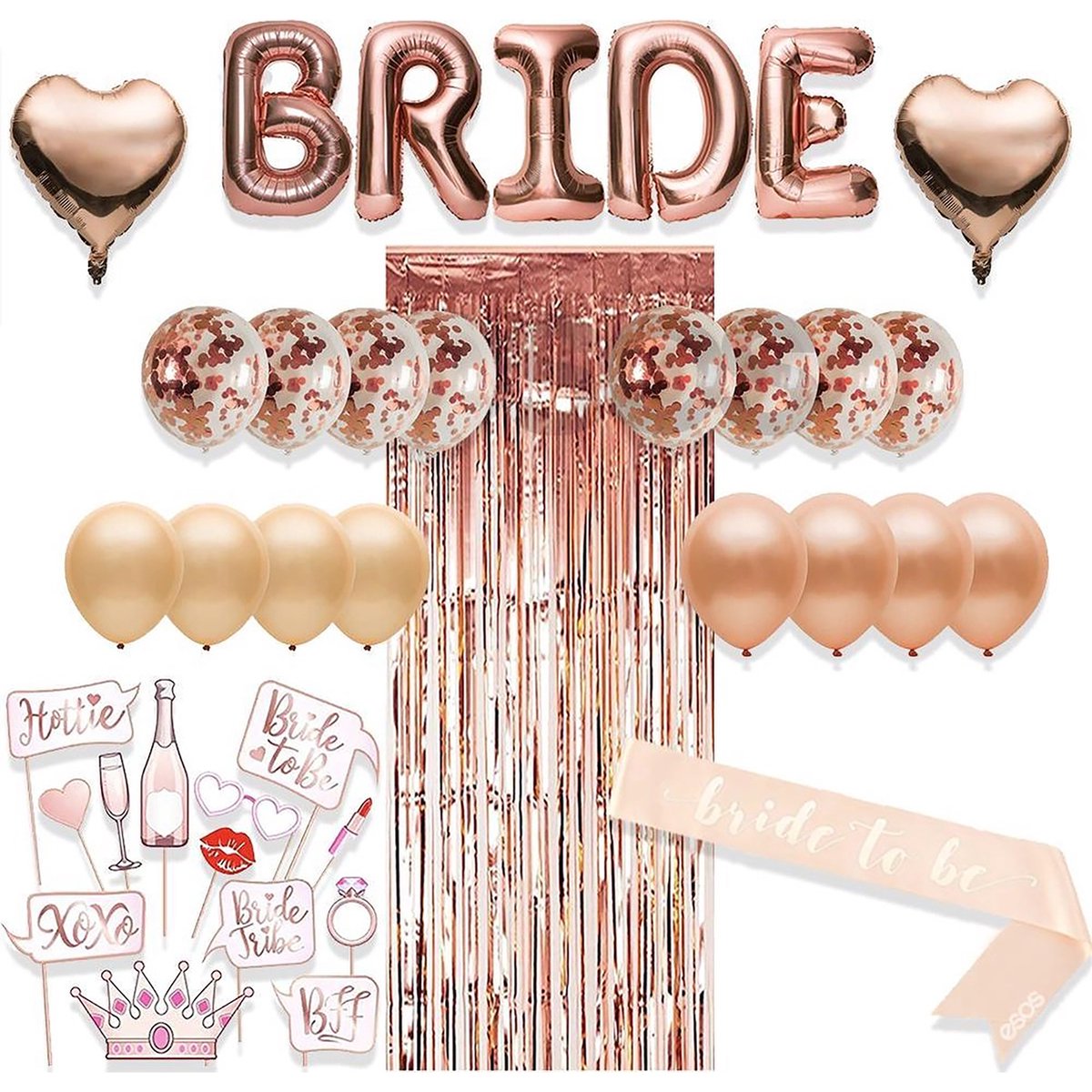 Happy Goods - Décorations de mariage - Ballons et accessoires - 38 pièces - Guirlandes
