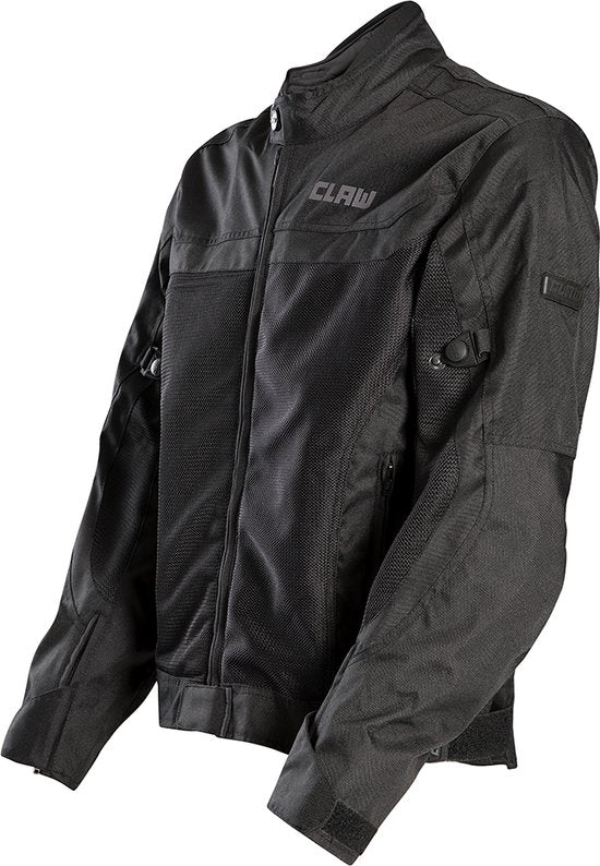 Veste de moto d'été CLAW Valencia, noire - Homme, taille XL