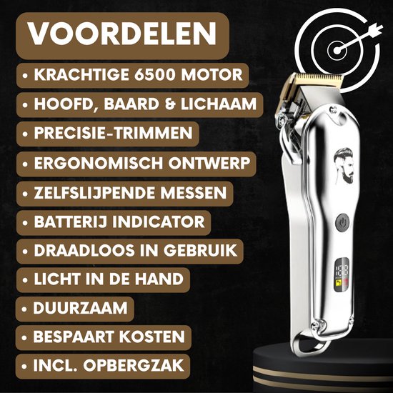 Tondeuse professionnelle sans fil - Tondeuse à cheveux pour hommes - Cheveux - Tondeuse à cheveux - Machine à cheveux pour coiffeurs - Tondeuse à cheveux - Barbe - Tondeuse - Barber Hair Clipper - Barber Trimmer - Hairdresser's Kit