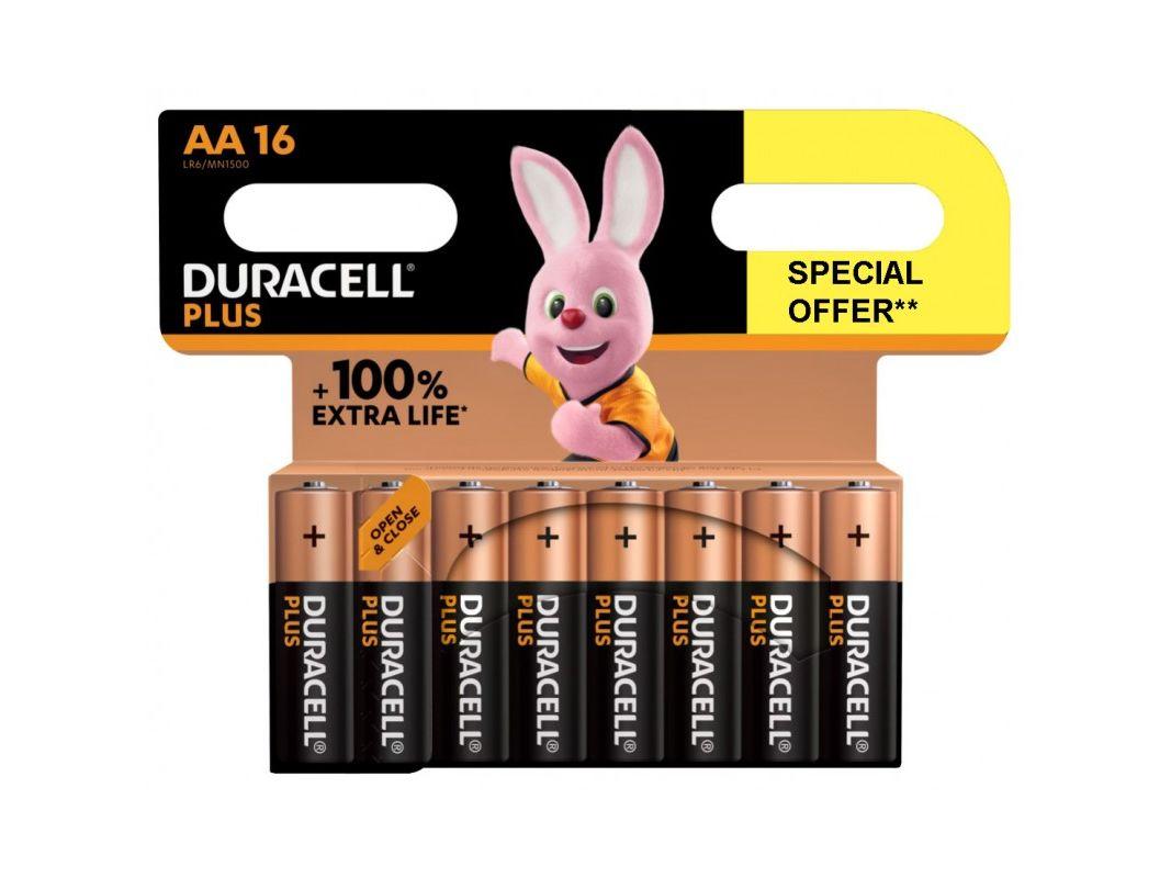 Piles alcalines Duracell Plus - AA - 48 pièces - LR6-MN1500