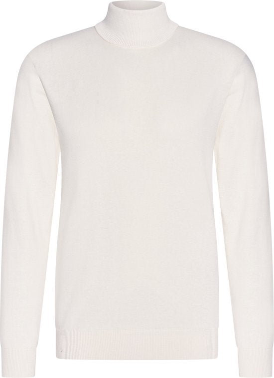 Cappuccino Italia - Pulls Hommes Col roulé Off White - Blanc - Taille XXL