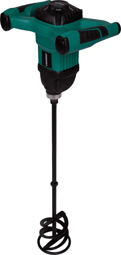 VONROC Mélangeur de peinture / ciment - 1200W - Démarrage progressif - 3m de câble en caoutchouc - Agitateur inclus 120x600MM