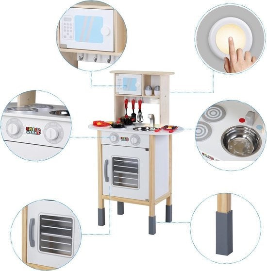 Spielwerk Play Kitchen Happy Kitchen - 35 pièces - Réaliste