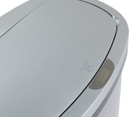 Umuzi Poubelle de nettoyage one touch 58L - argenté
