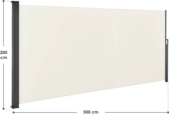 Brise-vent / Parasol Dubaï - 500 x 200 cm - Beige