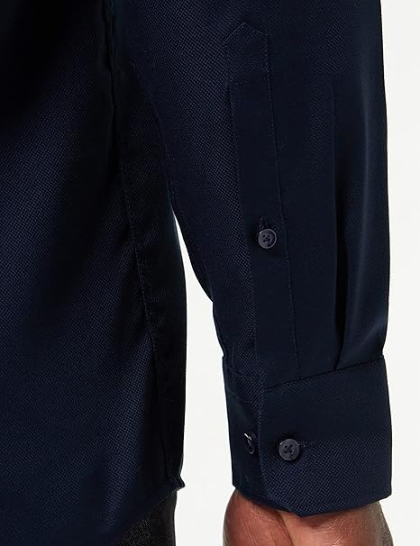 Seidensticker - 665 Chemise de travail SF Spread Kent Patch12 - taille L - Bleu foncé
