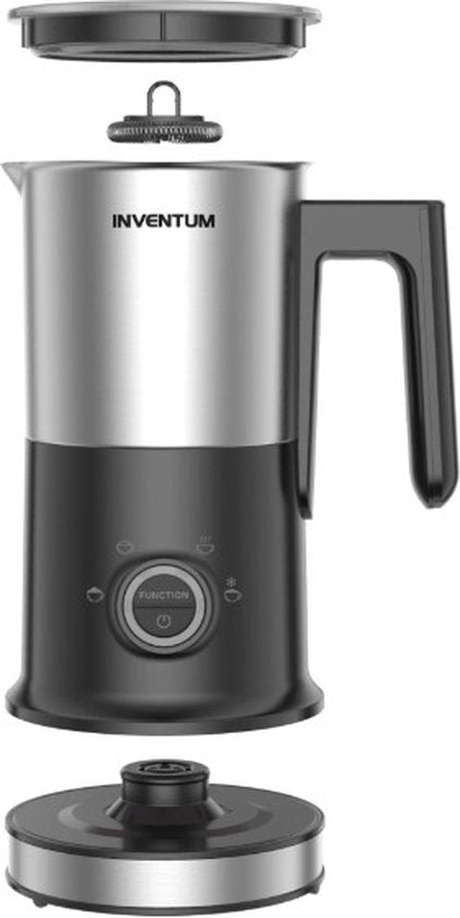 Inventum MK352S - Mousseur à lait électrique - 115/240 ml - Moussage chaud/froid - Chauffage - Sans PFAS - Revêtement anti-adhésif - Noir/RSV