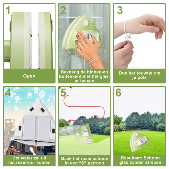TibaGoods Essuie-vitre magnétique pour double vitrage - Nettoyeur de vitres - Essuie-vitre magnétique - 15-24mm d'épaisseur