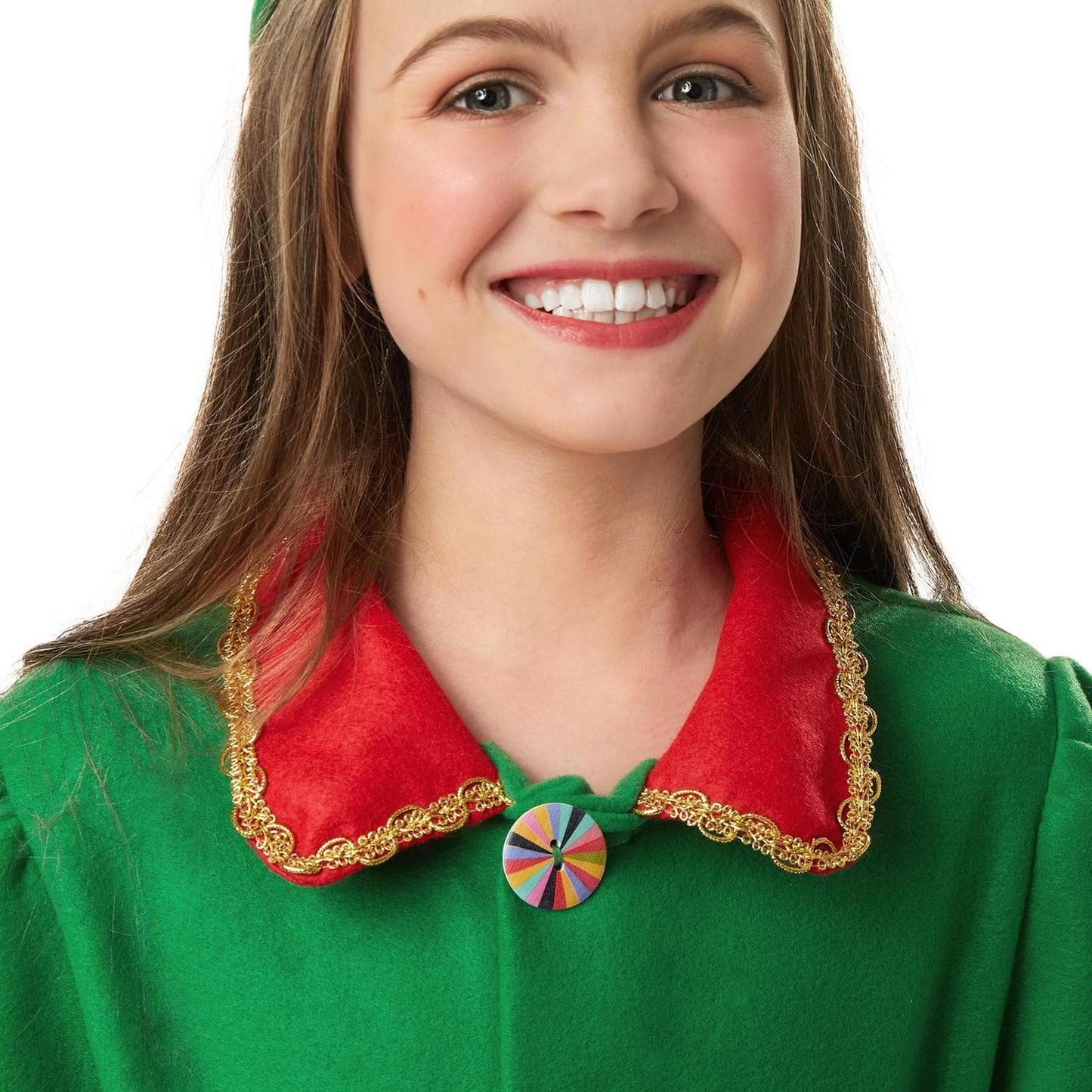 Costume pour enfant de Père Noël travailleur - rouge/vert festif - taille 128 (7-8 ans)