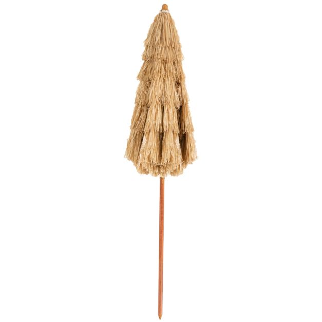 Parasol de plage inclinable Coast 200 cm - Naturel - Portable avec ancre à sable