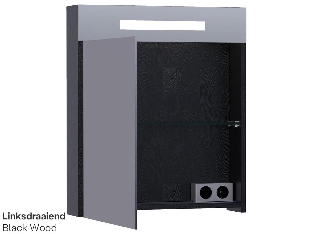 Brauer Double Face 60 Armoire de toilette - 60 cm - Black Diamond - Gaucher